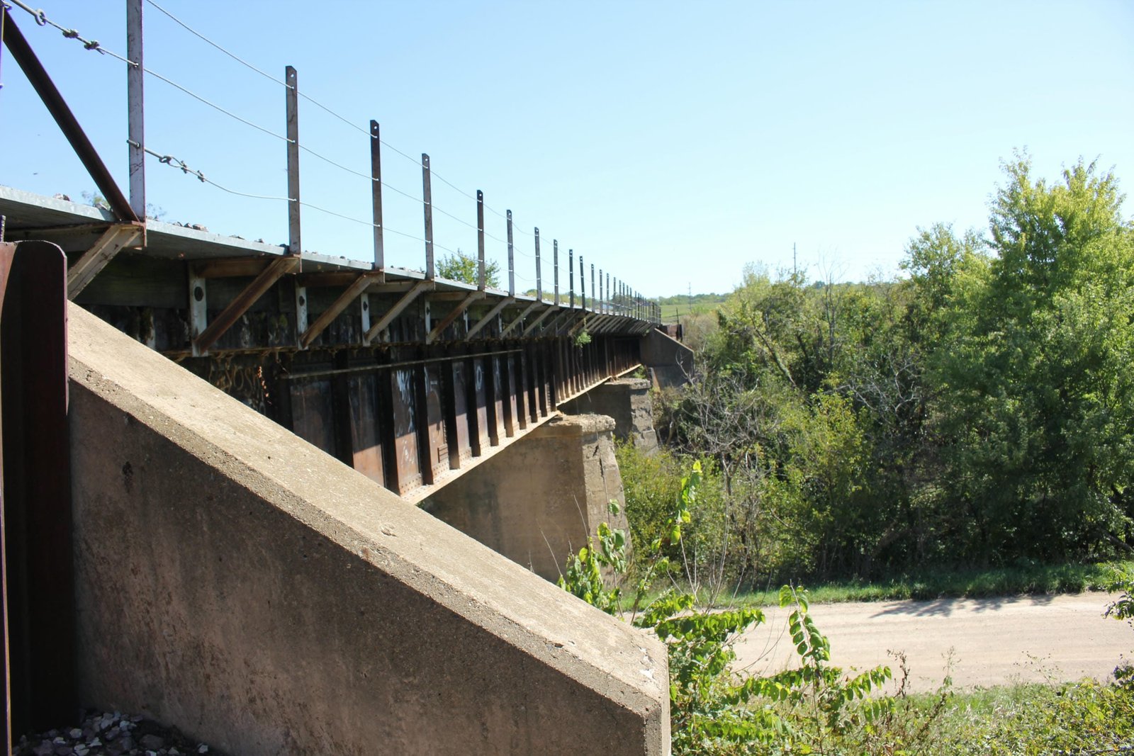 Looking south